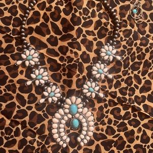 White Squash Blossom Boho Necklace Set